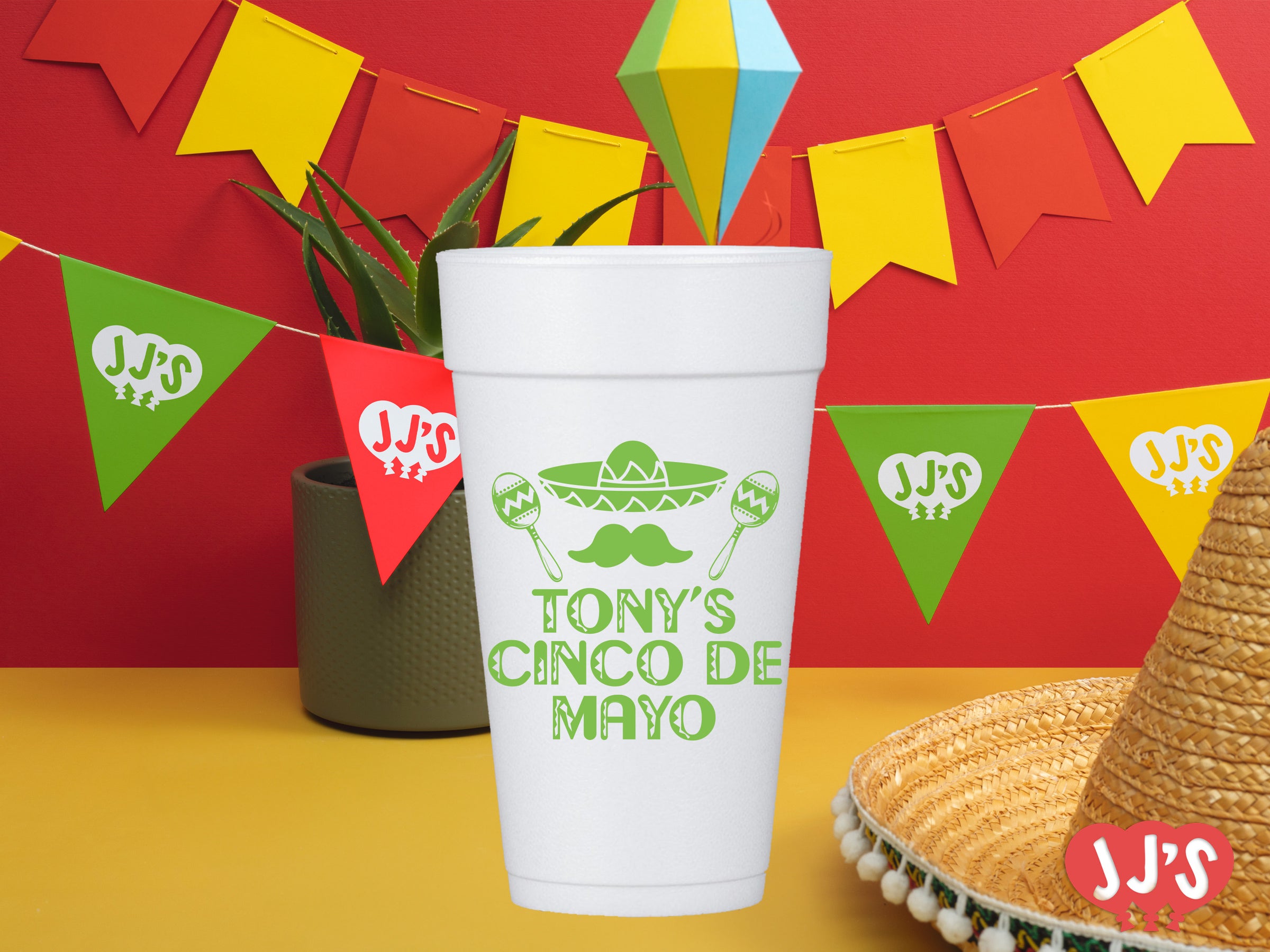 Fiesta and Cinco de Mayo Custom Foam Cups - JJ's Party House McAllen