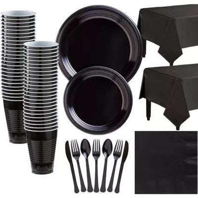 Black Plastic Tableware - JJ's Party House