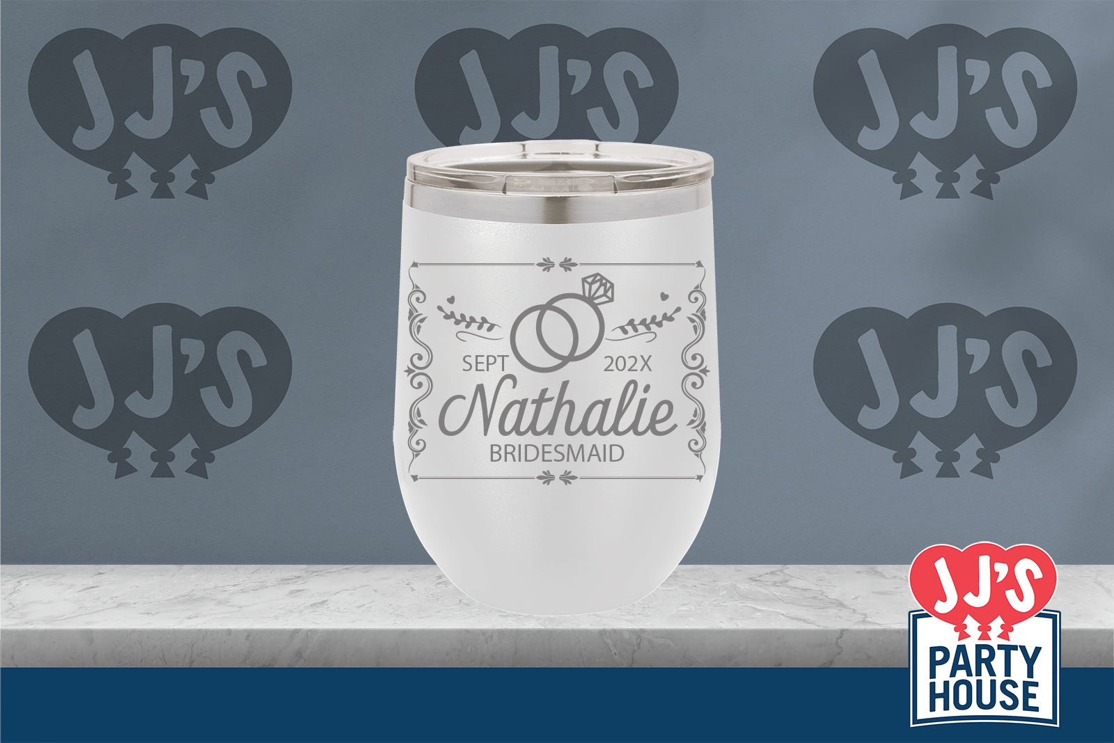 Custom Engraved Wedding Party Tumblers - JJ's Party House