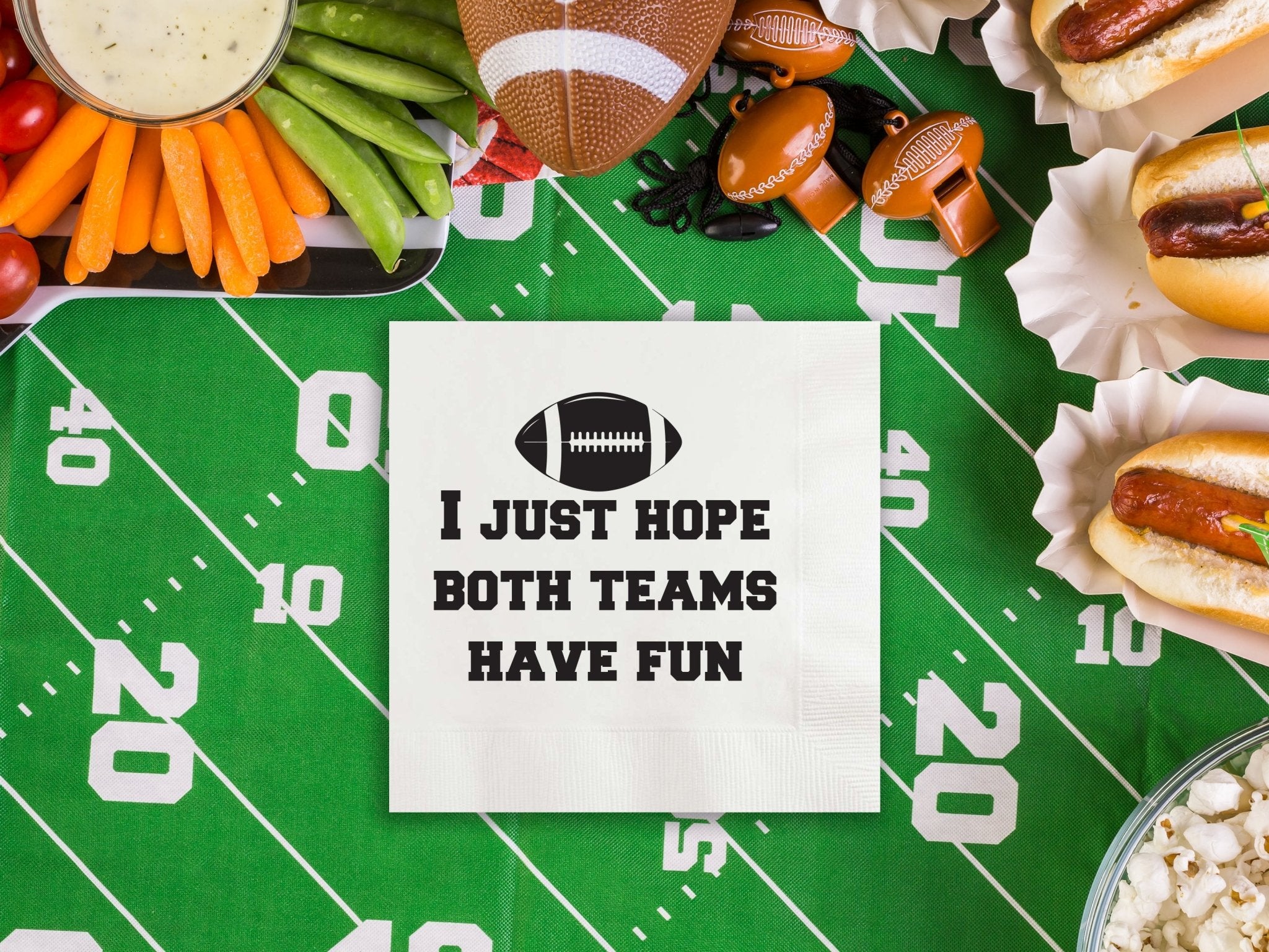 Custom Football Game Day Napkins - JJ's Party House - Custom Frosted Cups and Napkins