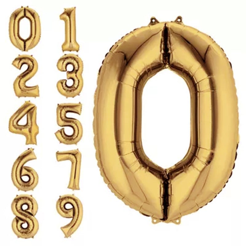 Gold Number Balloons - JJ's Party House: Birthday,Balloons,Favors,Gifts