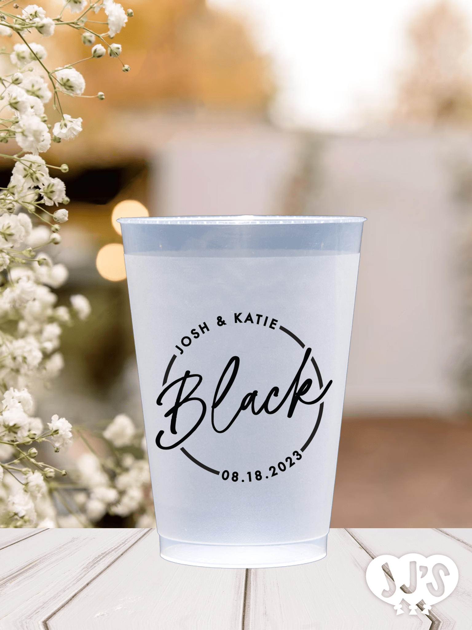 Custom Frosted Wedding Cups - JJ's Party House: Birthday,Balloons,Favors,Gifts