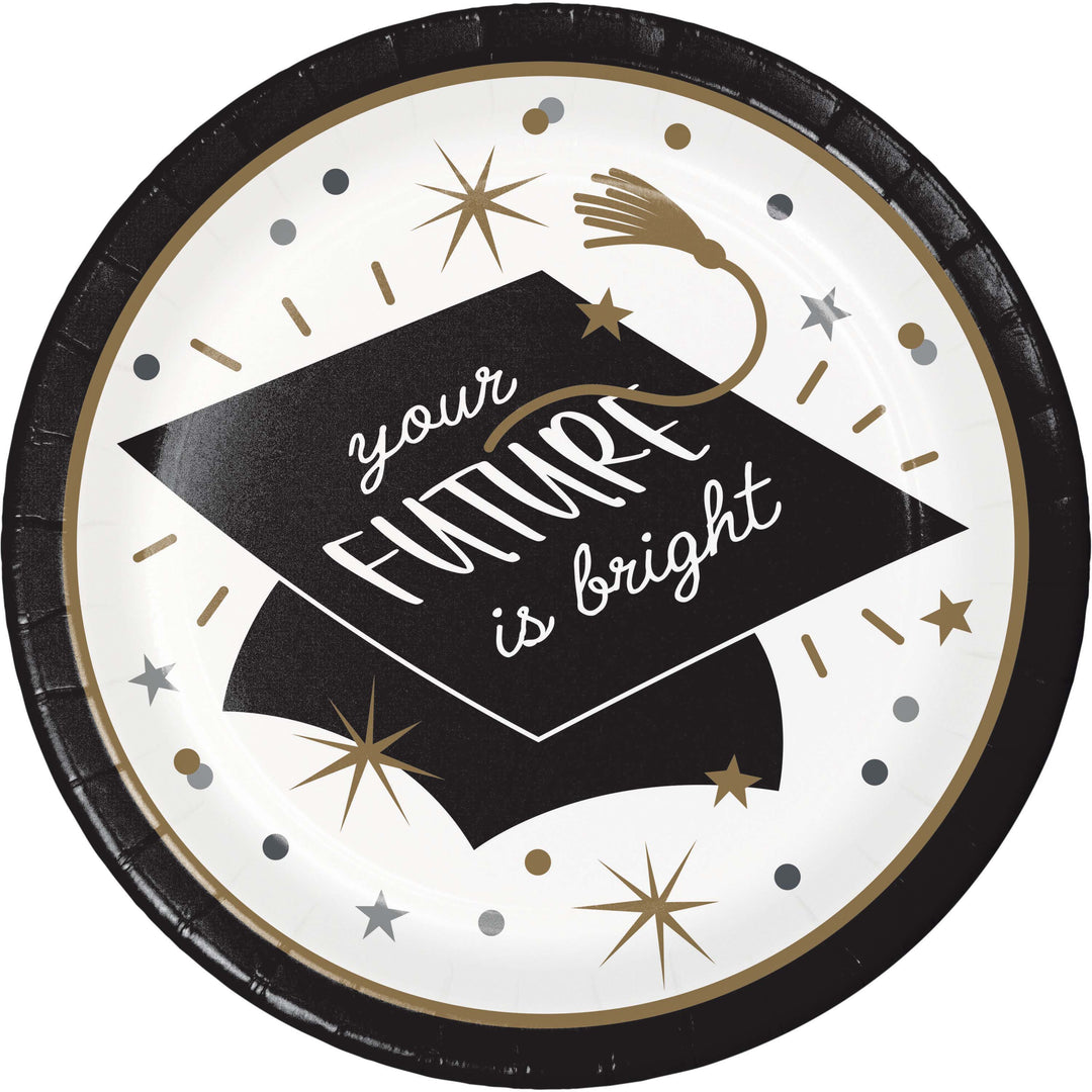 Glowing Grad 9" Lunch Plates 8ct