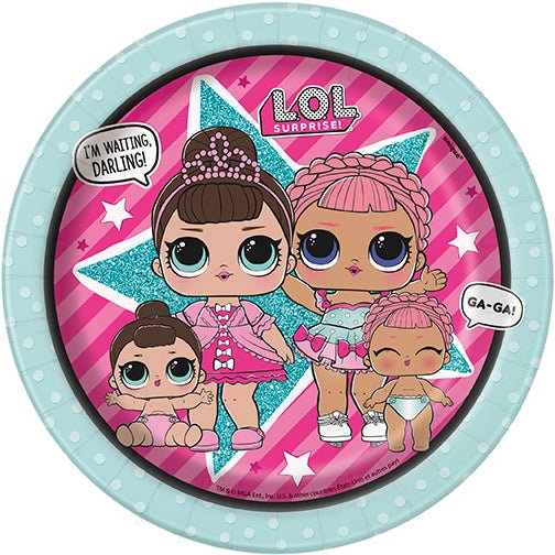 8 LOL Dessert Plates - JJ's Party House: Birthday, Balloons & Custom Party Favors