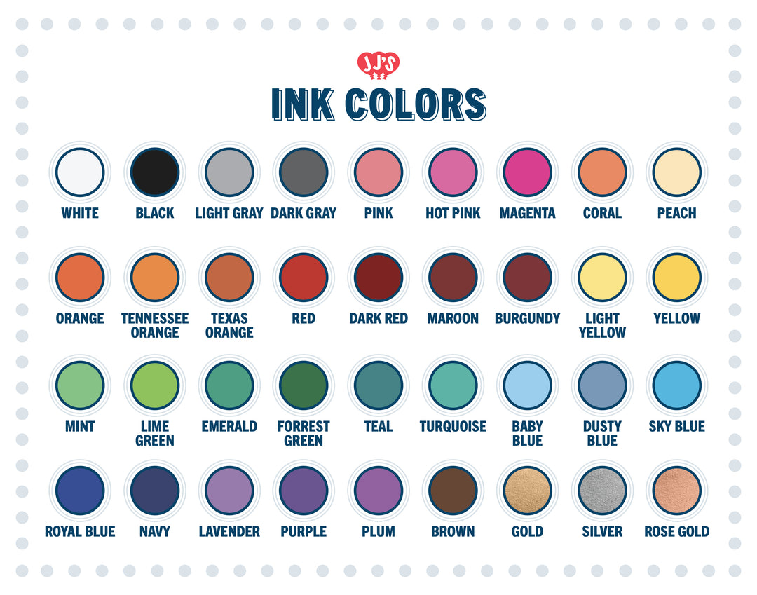 Ink Color Choices for Your Personalized Cocktail Napkins