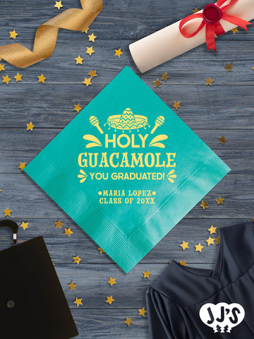 Holy Guacamole Personalized Graduation Napkins
