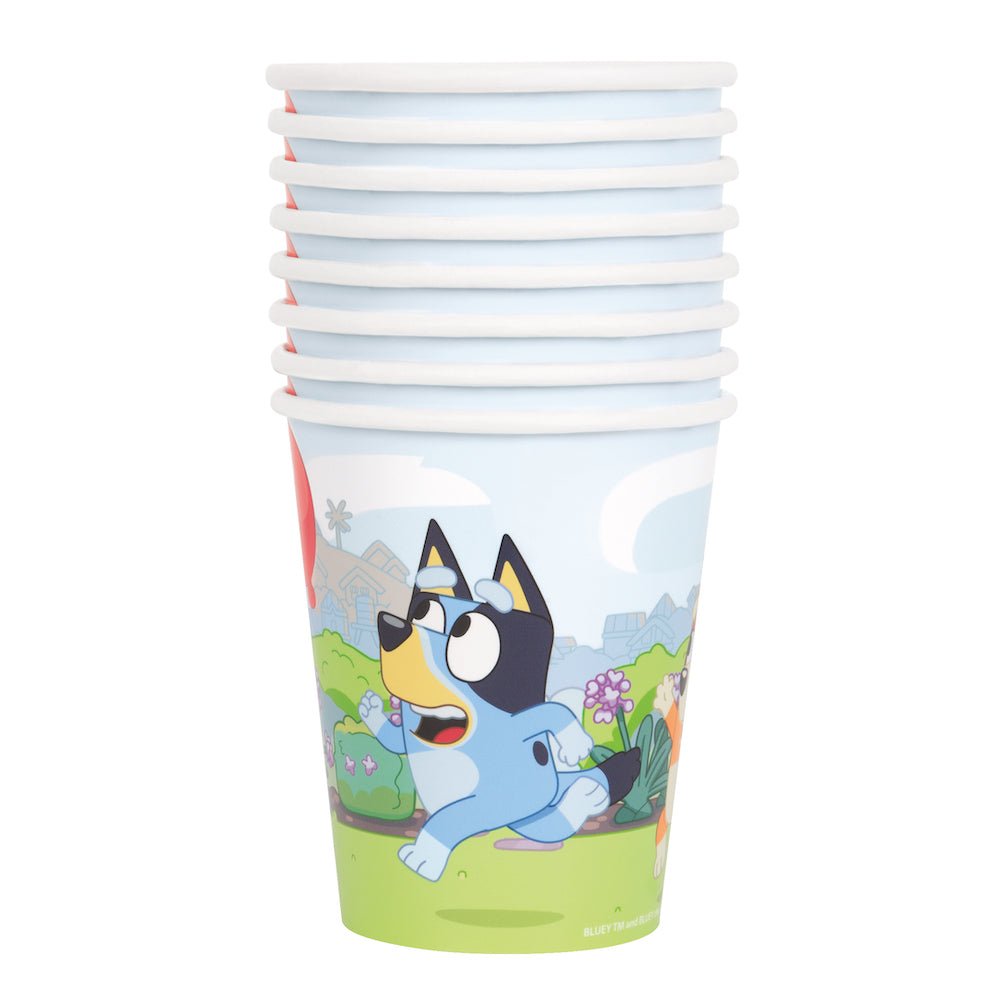 Bluey Paper Cups, 9oz, 8ct - JJ's Party House: Birthday, Balloons & Custom Party Favors