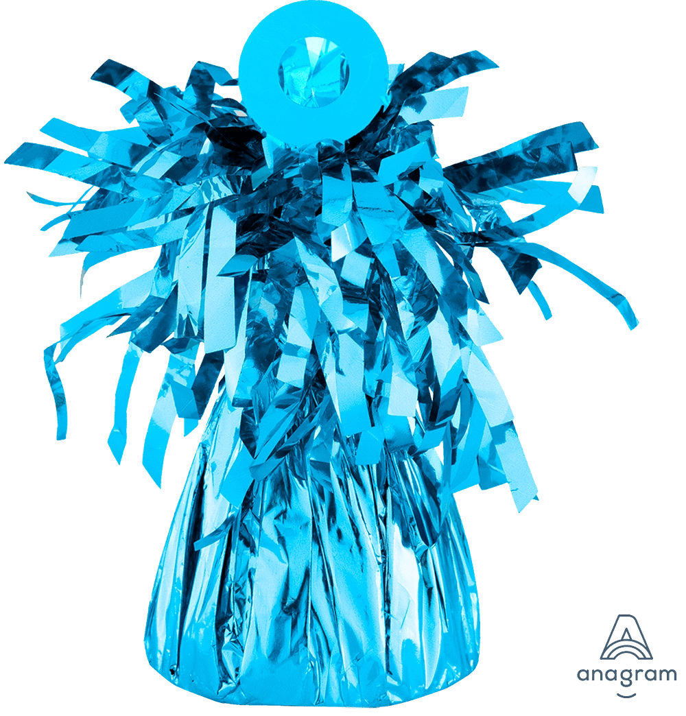 Caribbean Blue Foil Balloon Weight - JJ's Party House McAllen, TX