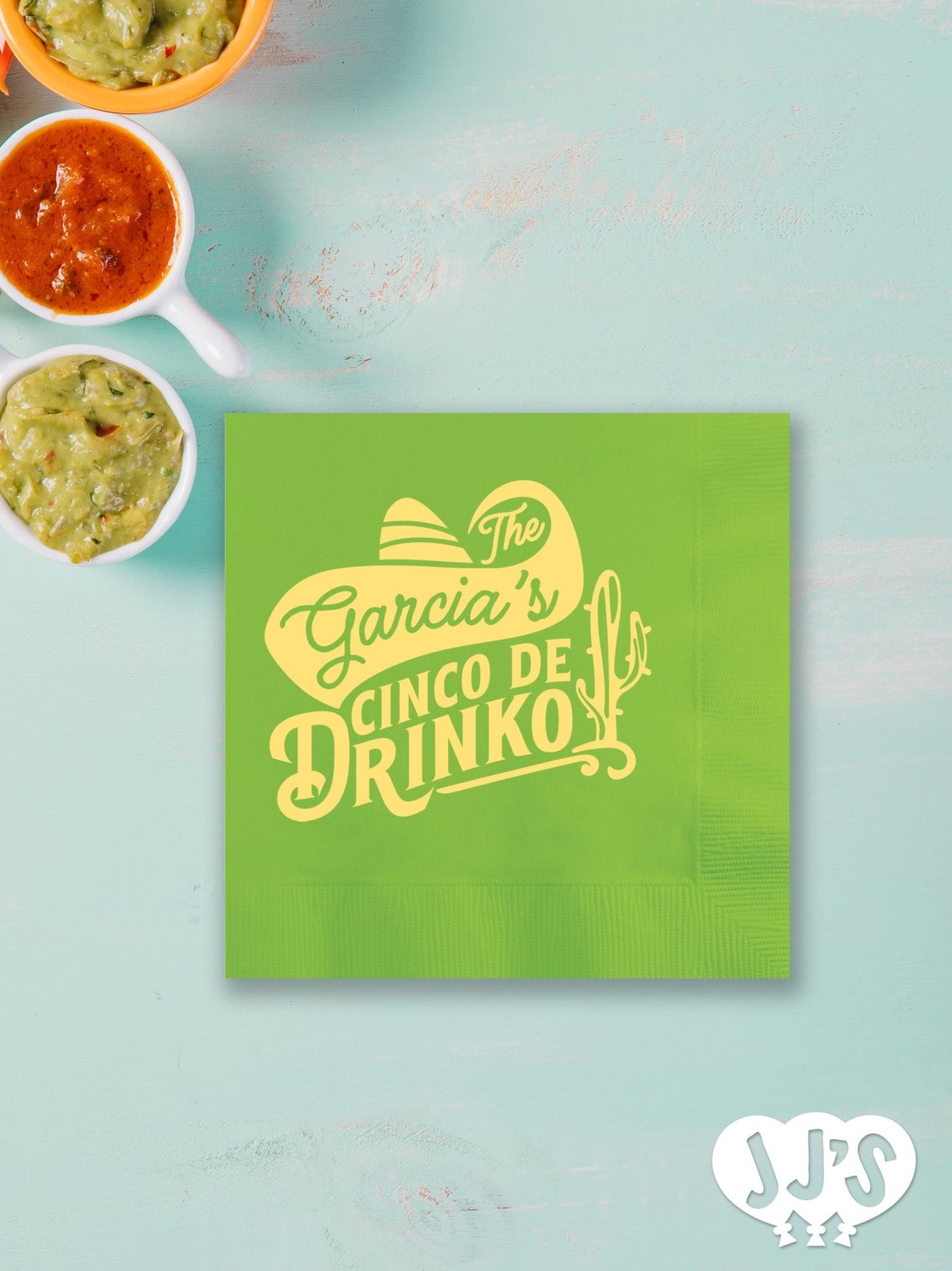 Cinco de Drinko Fiesta Custom Napkins - JJ's Party House: Custom Party Favors, Napkins & Cups