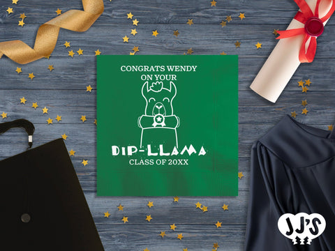 Congrats on Your Dipllama Personalized Graduation Napkins - JJ's Party House: Custom Party Favors, Napkins & Cups
