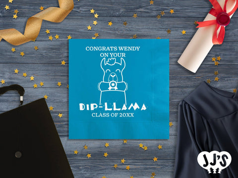 Congrats on Your Dipllama Personalized Graduation Napkins - JJ's Party House: Custom Party Favors, Napkins & Cups