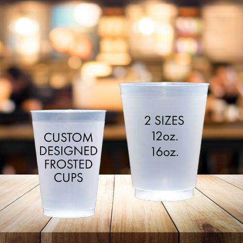 Design Your Own Custom Frosted Cups - JJ's Party House: Custom Party Favors, Napkins & Cups