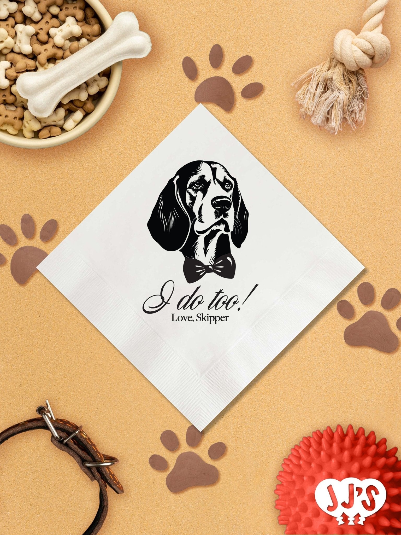 Dog Cocktail Napkins I Do Too Custom Pet Dog Napkins JJ s Party House Custom Party Favors Napkins Cups