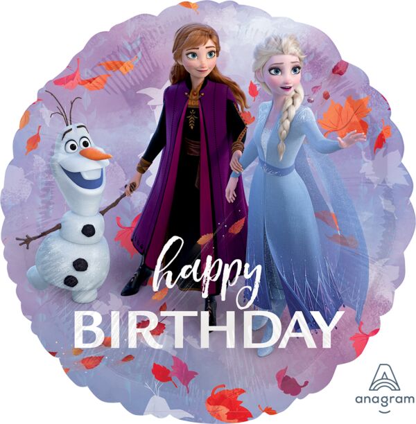 Frozen II Happy Birthday Mylar Balloon, 18" - JJ's Party House: Birthday, Balloons & Custom Party Favors