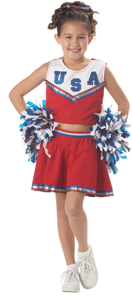 Girls Patriotic Cheerleader Costume - JJ's Party House