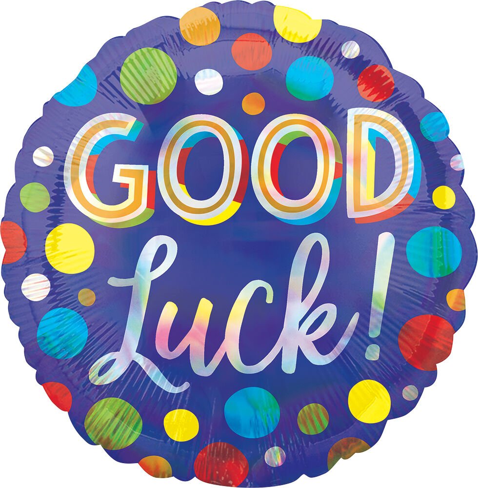 Good Luck Dots Mylar Balloon 18" - JJ's Party House: Birthday, Balloons & Custom Party Favors