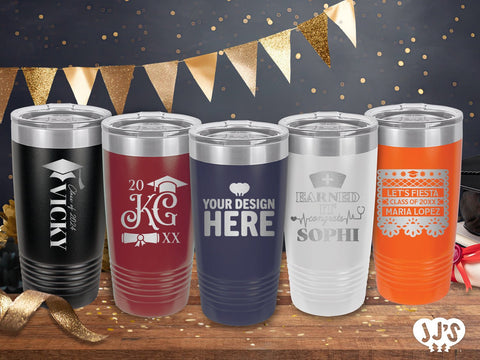 Graduation Tumbler with Your School and Mascot - JJ's Party House: Custom Party Favors, Napkins & Cups