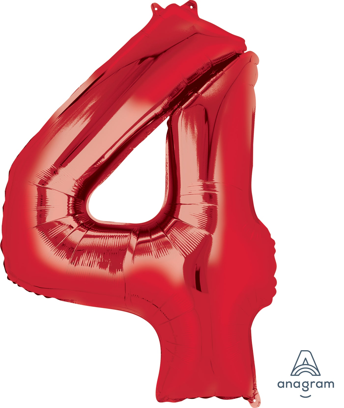 Red 4 Number Balloon 34''