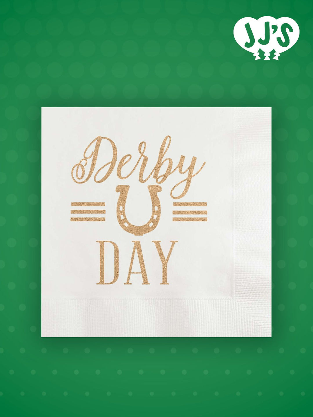 Kentucky Derby Party Custom Napkins: Derby Day Horseshoe Custom Napkins - JJ's Party House: Birthday,Balloons,Favors,Gifts