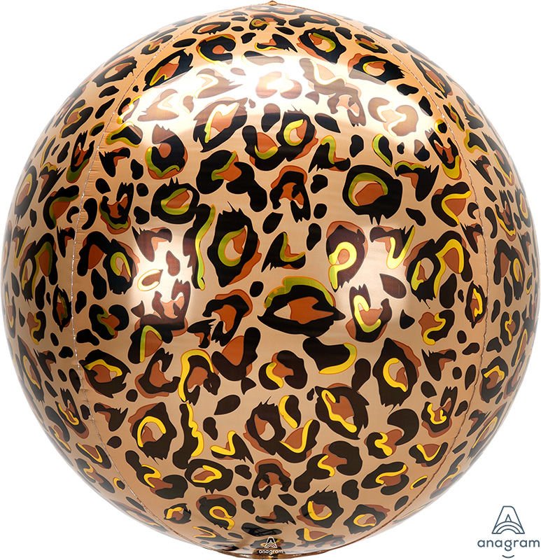 Leopard Orbz Balloon 16'' - JJ's Party House: Custom Party Favors, Napkins & Cups
