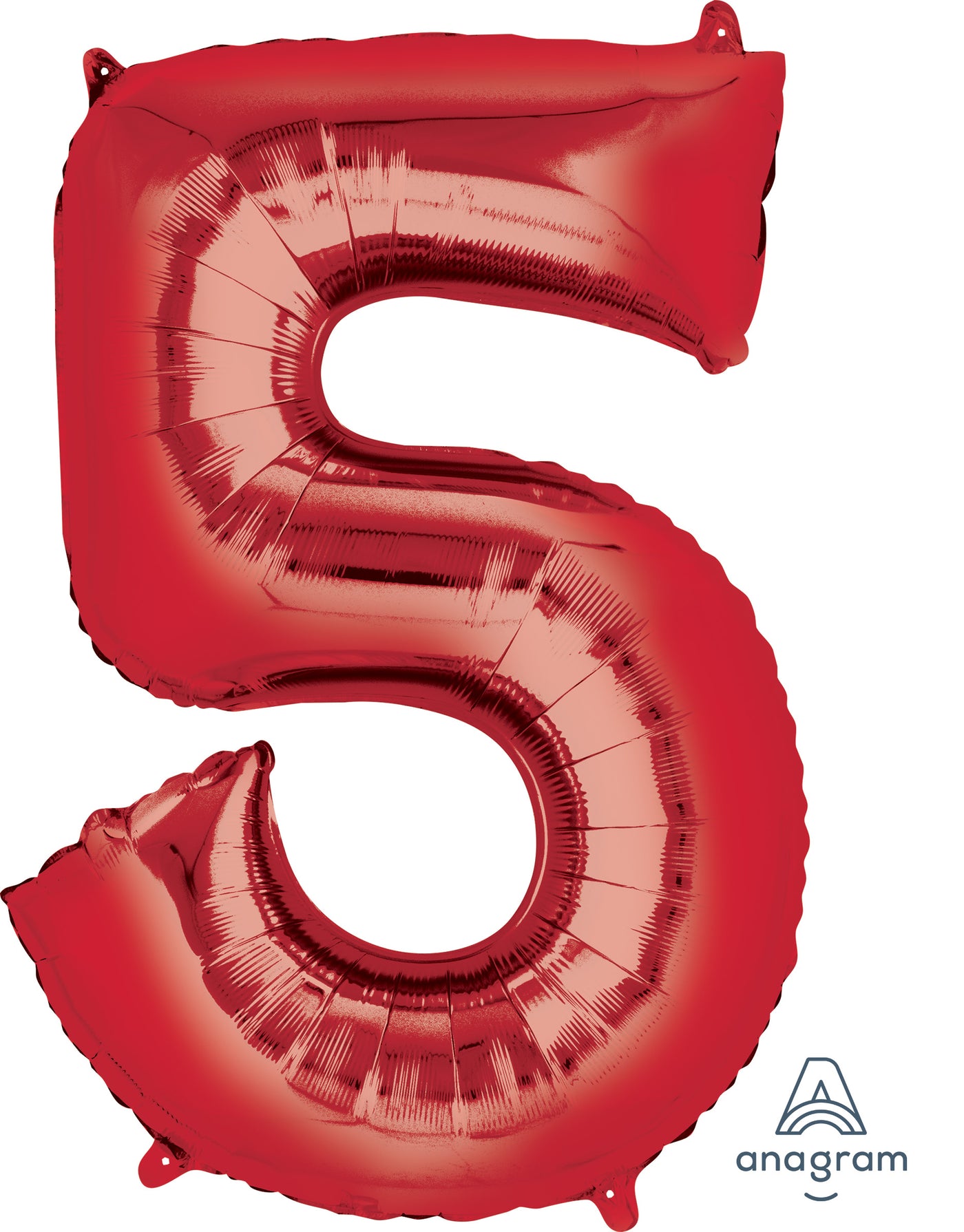 Red 5 Number Balloon 34''