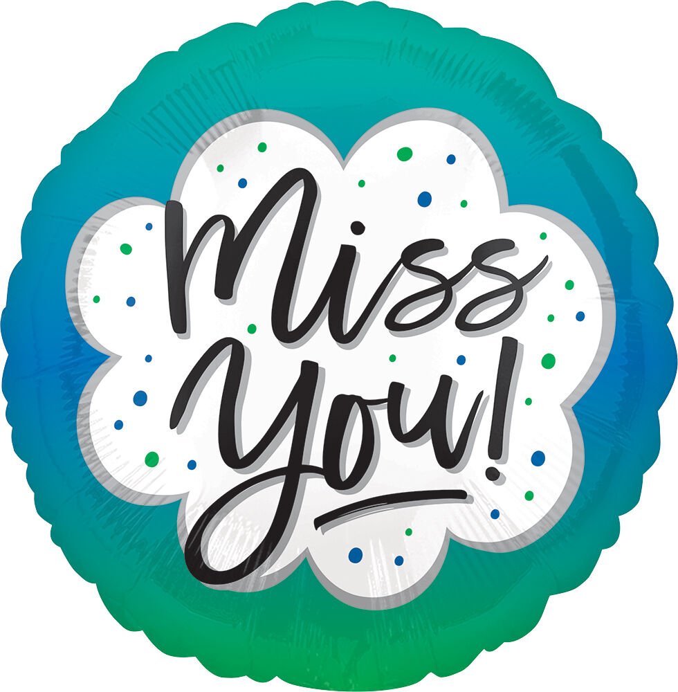 Miss You Ombre Mylar Balloon 18" - JJ's Party House: Birthday, Balloons & Custom Party Favors