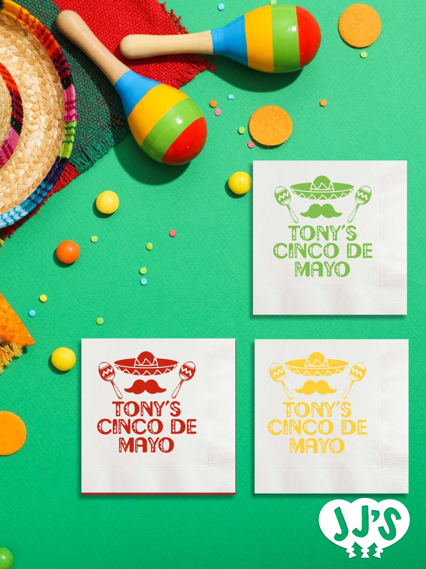 Mr. Cinco de Mayo Fiesta Custom Napkins - JJ's Party House: Custom Party Favors, Napkins & Cups