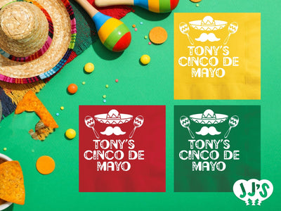 Mr. Cinco de Mayo Fiesta Custom Napkins - JJ's Party House: Custom Party Favors, Napkins & Cups