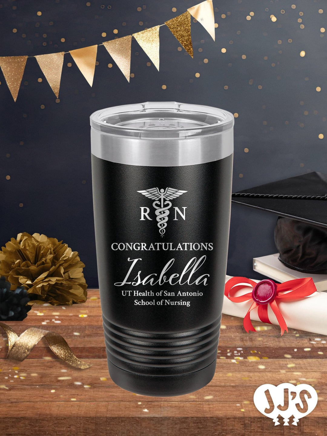 Nursing School RN Graduation Personalized Tumbler - JJ's Party House: Birthday,Balloons,Favors,Gifts