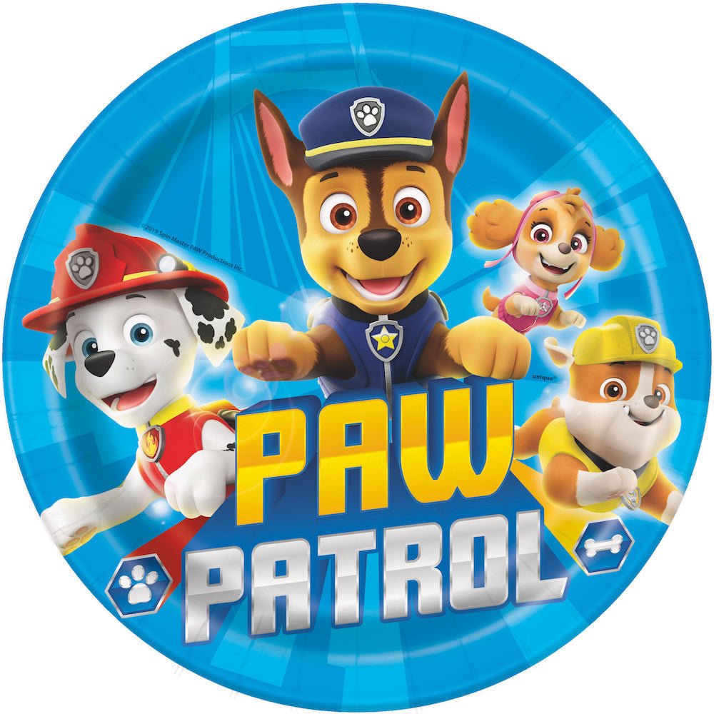 Paw Patrol 9" Lunch Plates, 8ct - JJ's Party House: Birthday, Balloons & Custom Party Favors