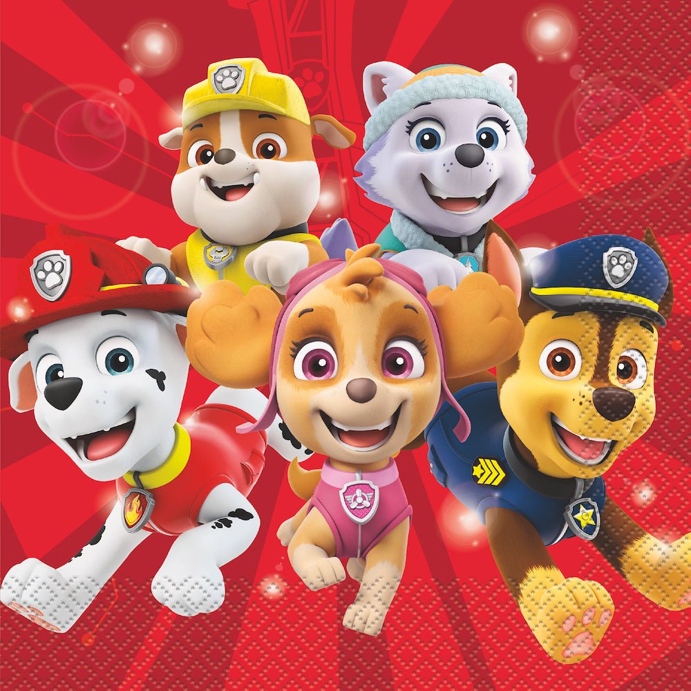 Paw Patrol Lunch Napkins, 16ct - JJ's Party House: Birthday, Balloons & Custom Party Favors