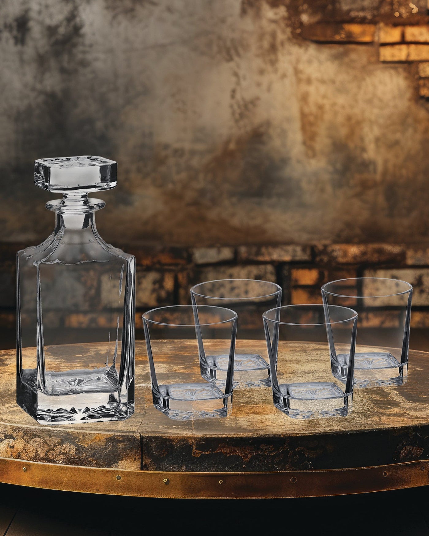 Personalized Whiskey Decanter Set - Gift Sets for Men: Groomsman Gift, Father's Day Gift, House Warming Gift, Wedding Gift - JJ's Party House: Custom Party Favors, Napkins & Cups