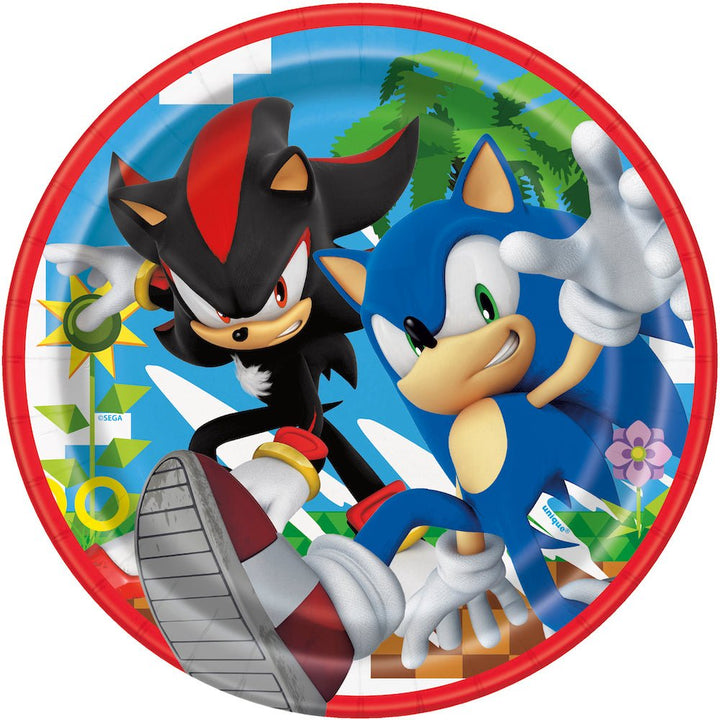 Sonic 7" Dessert Plates, 8ct - JJ's Party House: Birthday, Balloons & Custom Party Favors