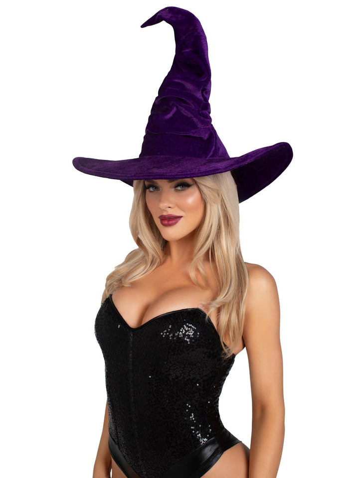 Velvet Ruched Witch Hat - JJ's Party House