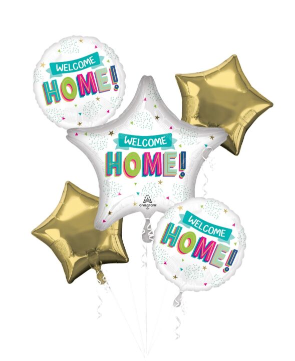 Welcome Home Mylar Balloon Bouquet - JJ's Party House McAllen, TX