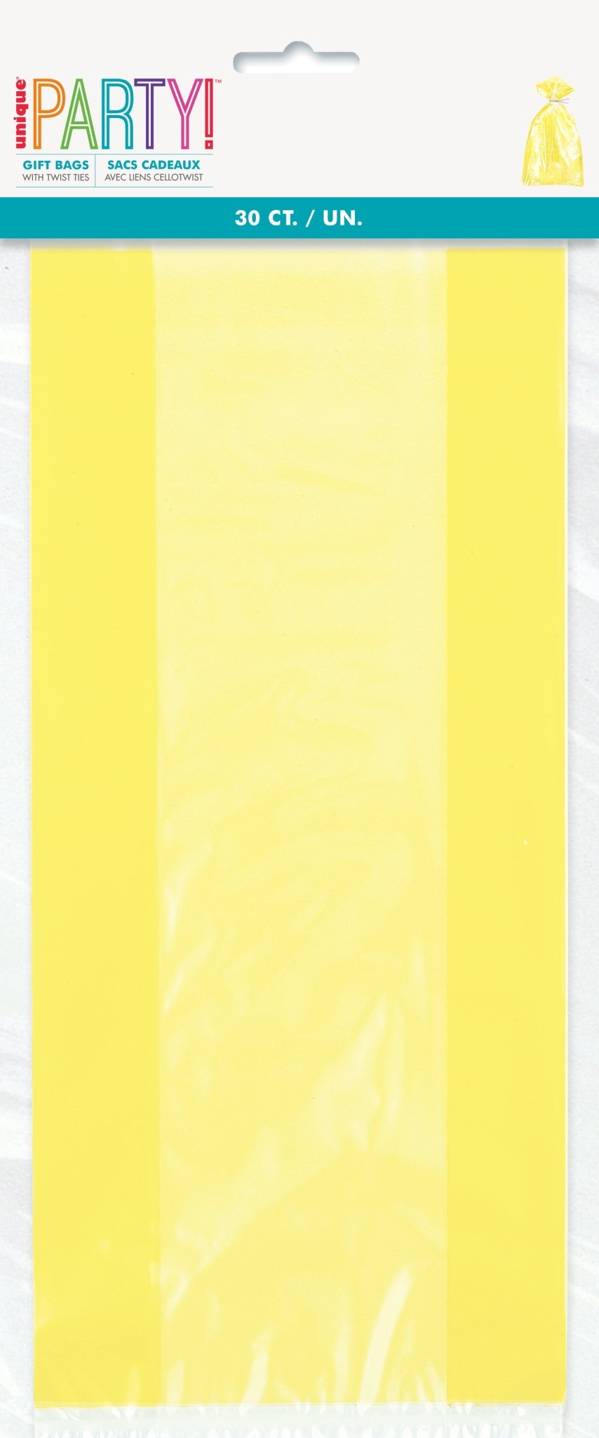 Yellow Cello Party Favors Bags 30ct - JJ's Party House McAllen, TX