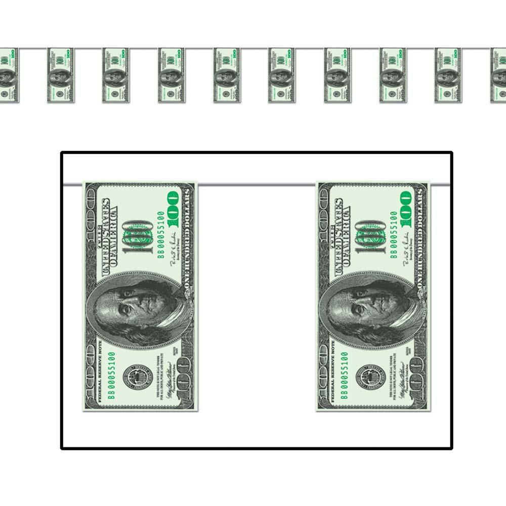 $100 Bill Pennant Banner - JJ's Party House
