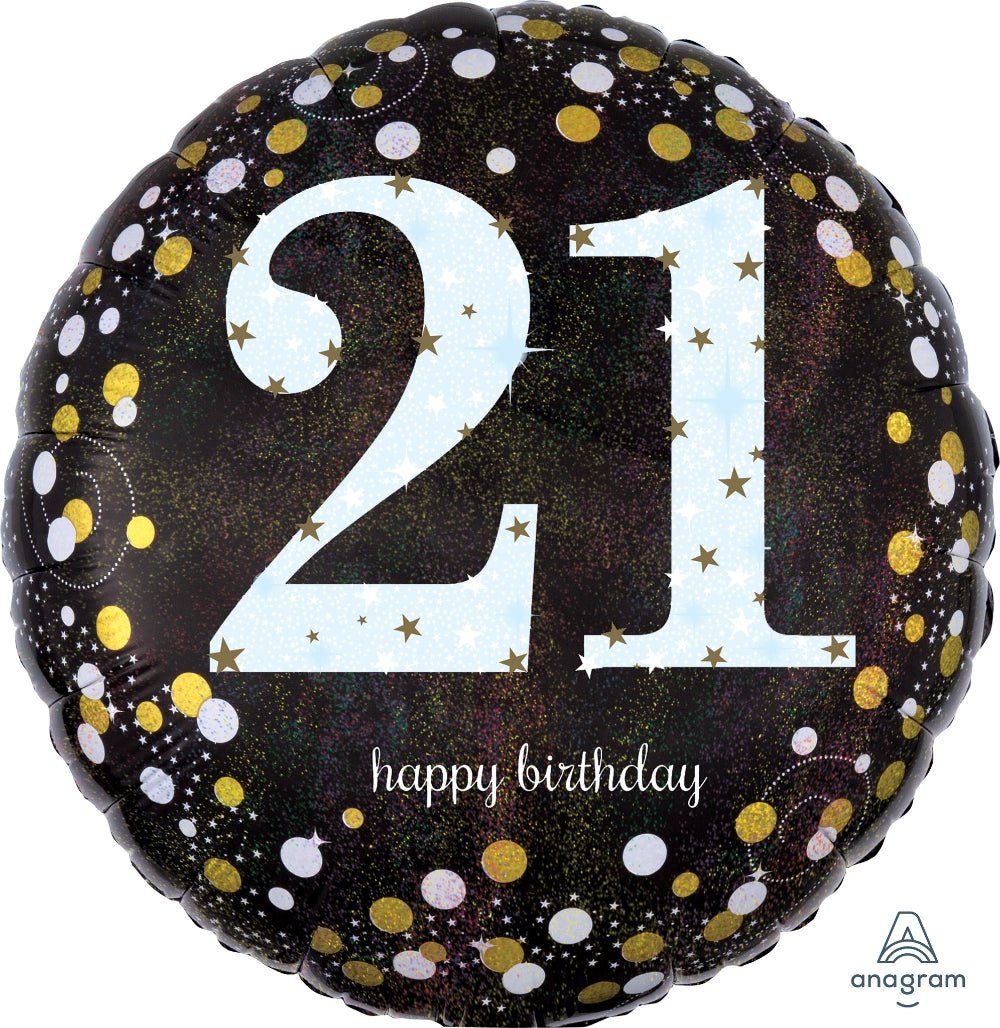 21st Bday Sparkling Balloon 18 - JJ's Party House