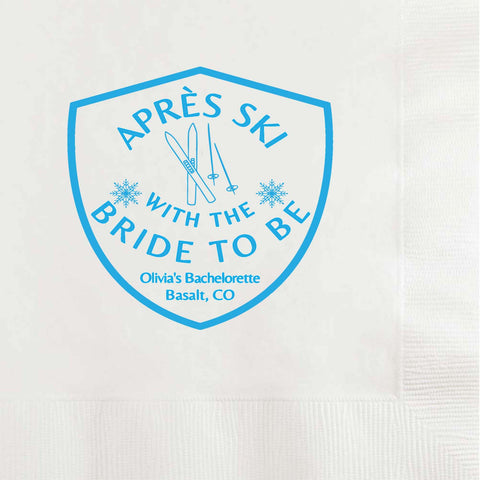 Apres Ski with the Bride To Be Bachelorette Party Napkins - JJ's Party House