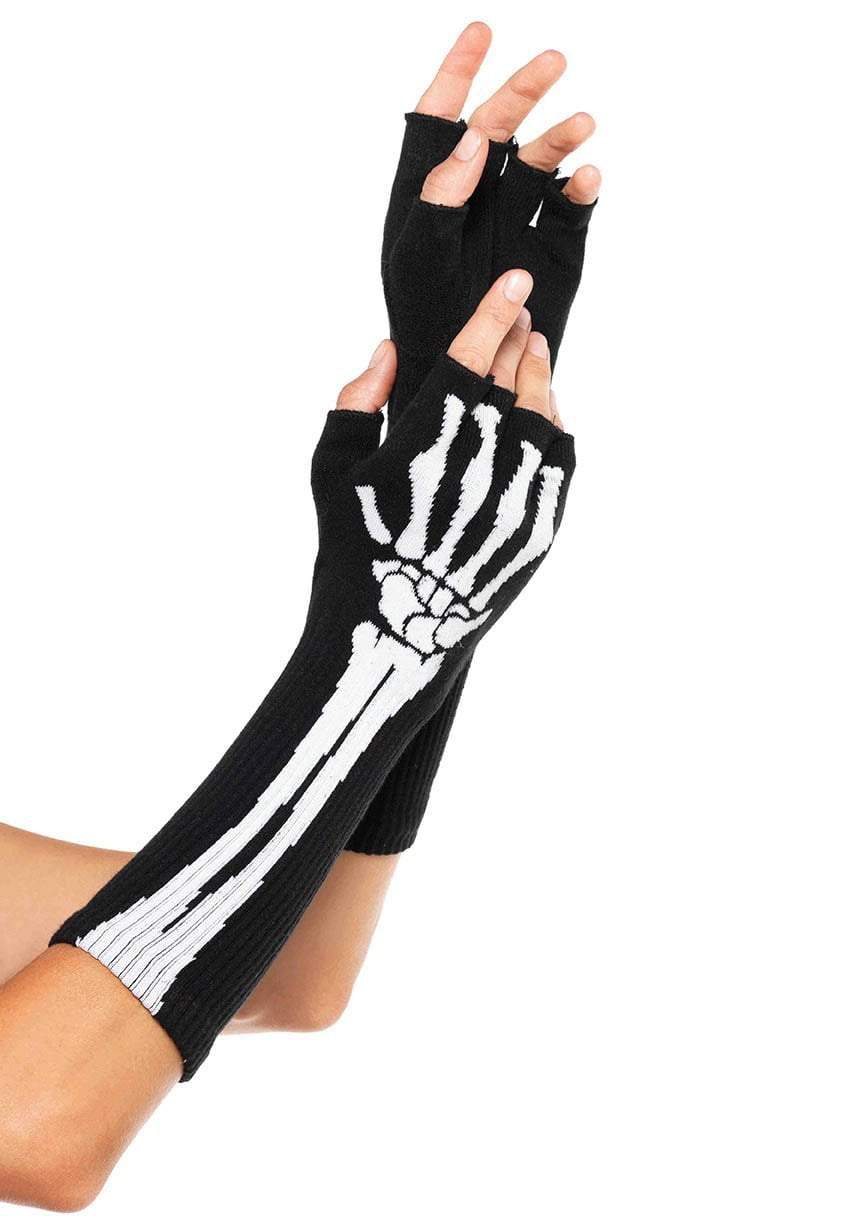 Arm Skeleton Fingerless Gloves - JJ's Party House