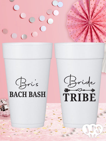 Bride Tribe Bachelorette Custom Printed Foam Cups - JJ's Party House
