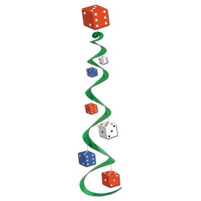 Casino Playing Dice Whirl Decorations - JJ's Party House