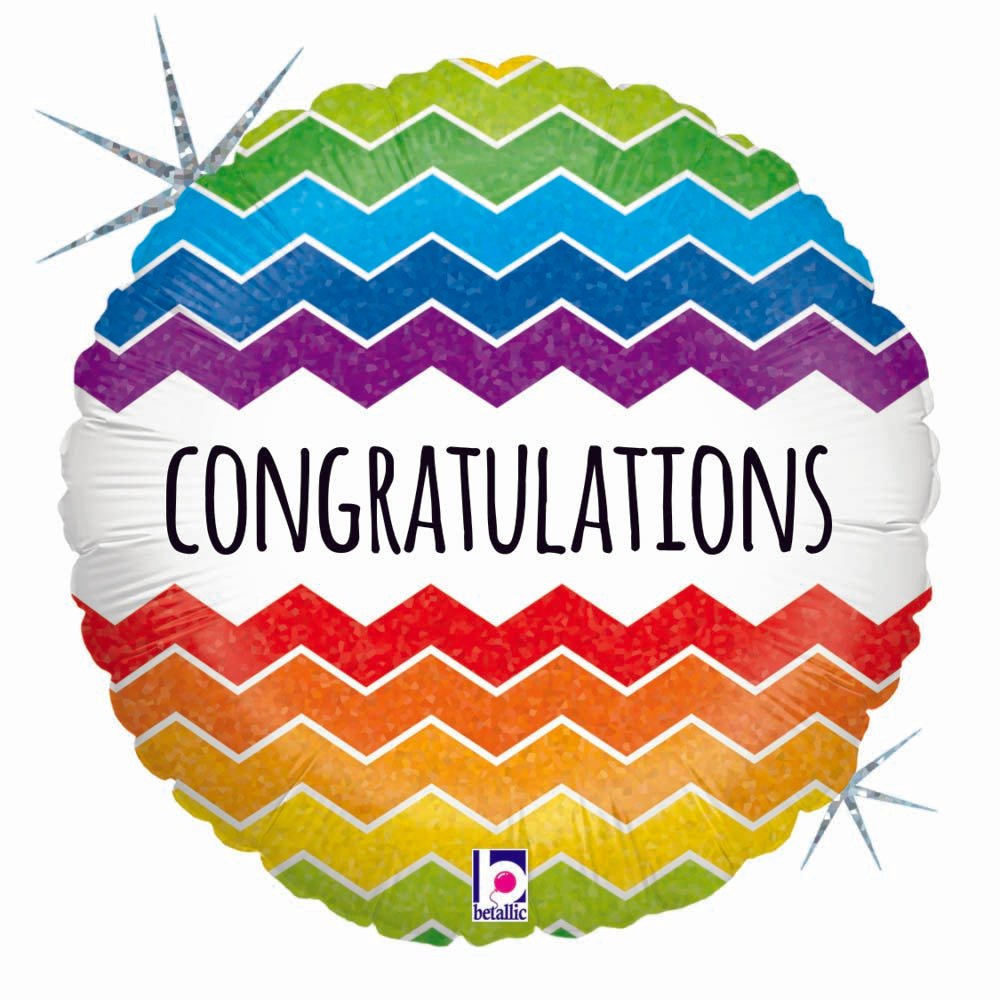 Chevron Congrats Holographic - JJ's Party House