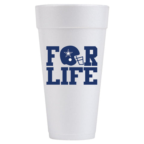 Cowboys Custom Printed Foam 24oz Cups - 50ct - JJ's Party House
