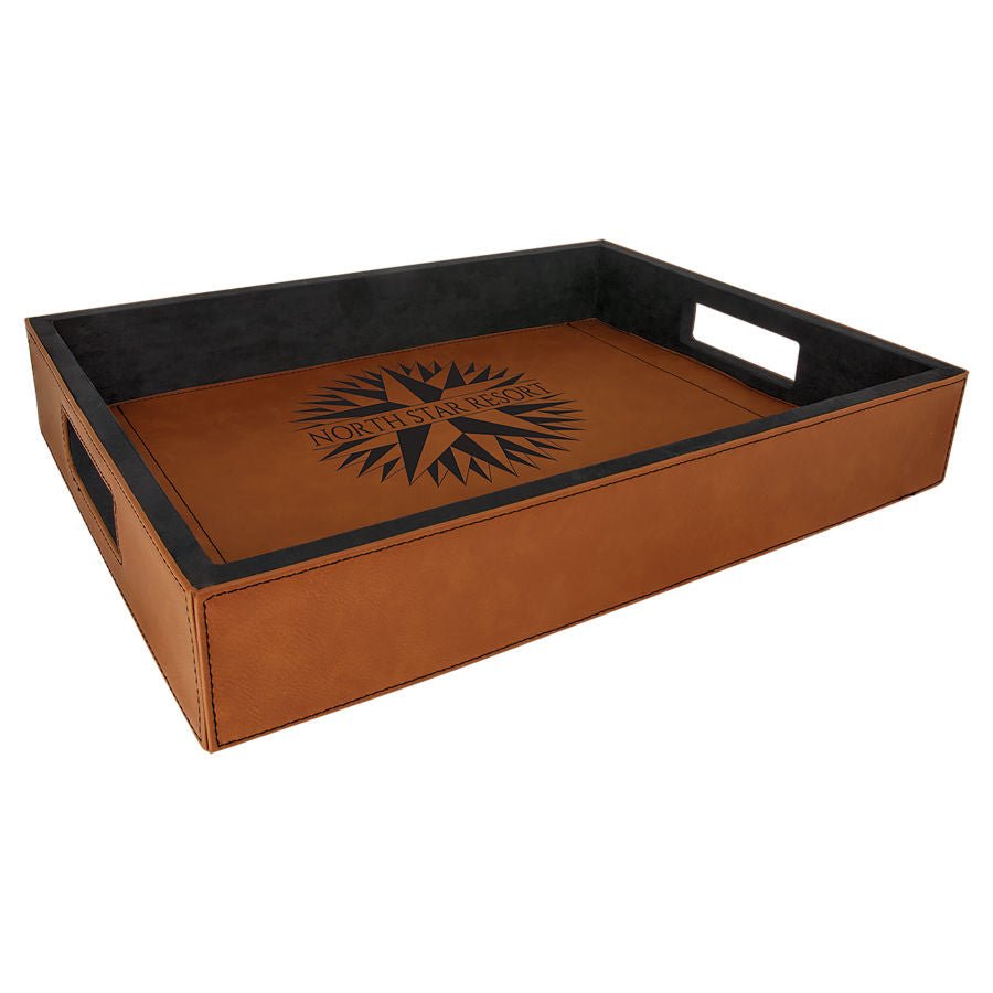 Custom Laser Engraved Leatherette Serving Tray 16" x 12" - JJ's Party House: Birthday, Balloons & Custom Party Favors