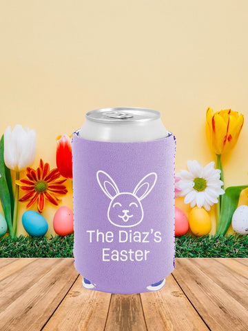 Cute Easter Bunny Neoprene Custom Can Coolers - JJ's Party House - Custom Frosted Cups and Napkins