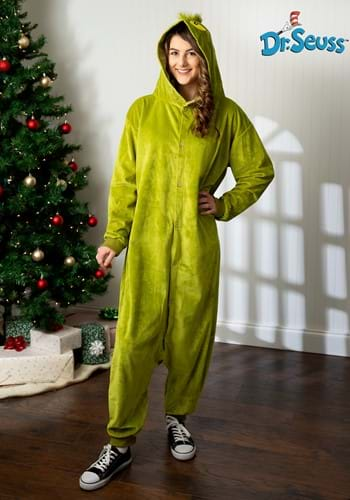 Dr. Seuss The Grinch Onesie Adult Costume Standard Size JJ s