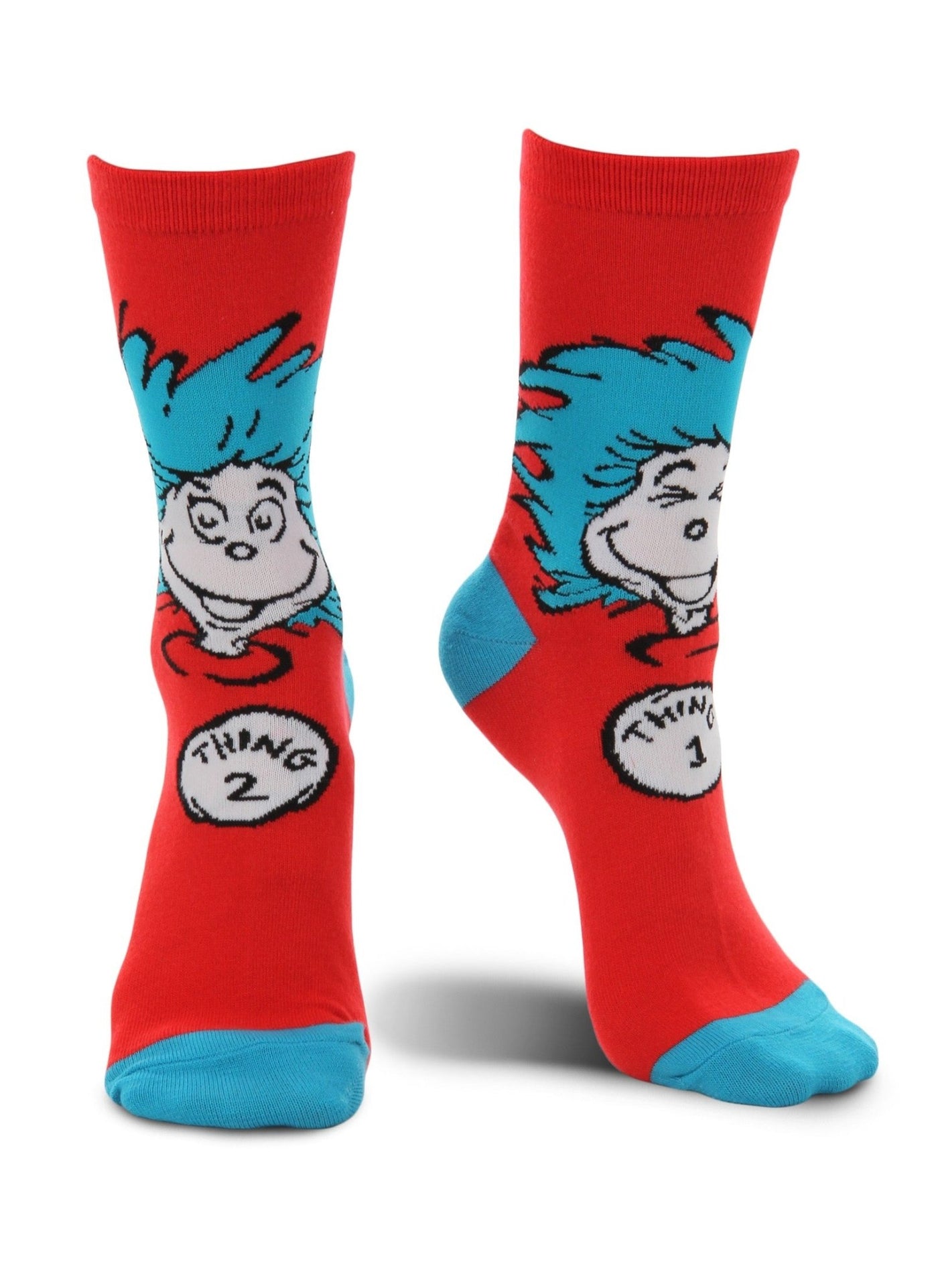 Dr. Seuss Thing 1&2 Costume Crew Socks - JJ's Party House
