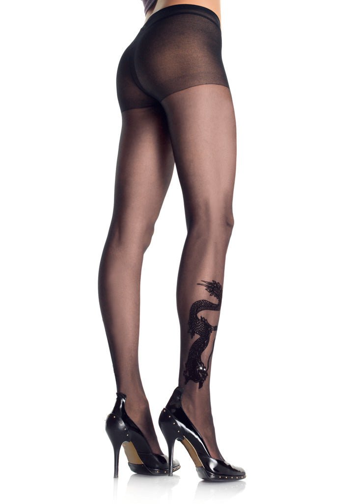 Dragon Tattoo Sheer Pantyhose - JJ's Party House
