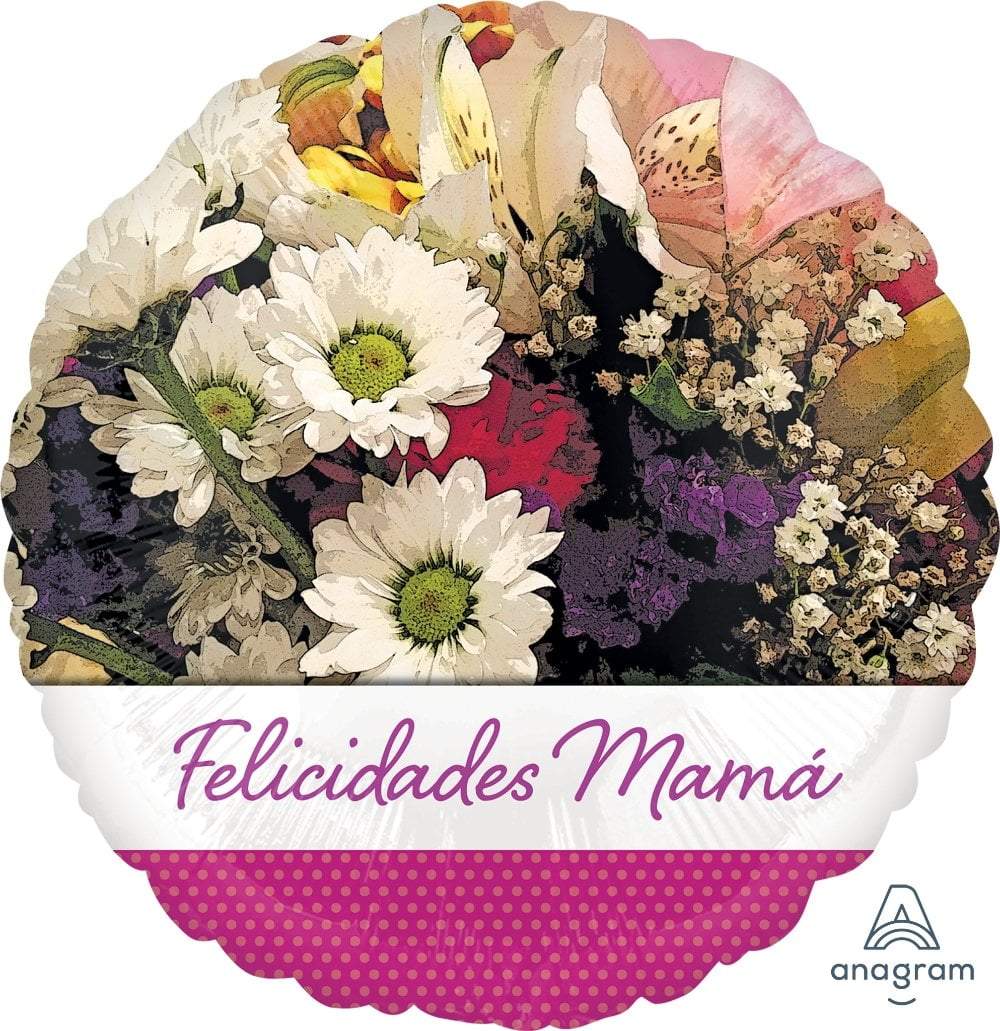 Felicidades Mama Flowers Balloon 18" - JJ's Party House